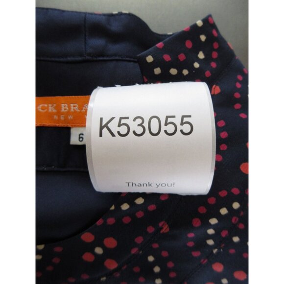 CK Bradley Top 6 Silk Blouse Round Neck Side Zip Career Colorful - Picture 11 of 11